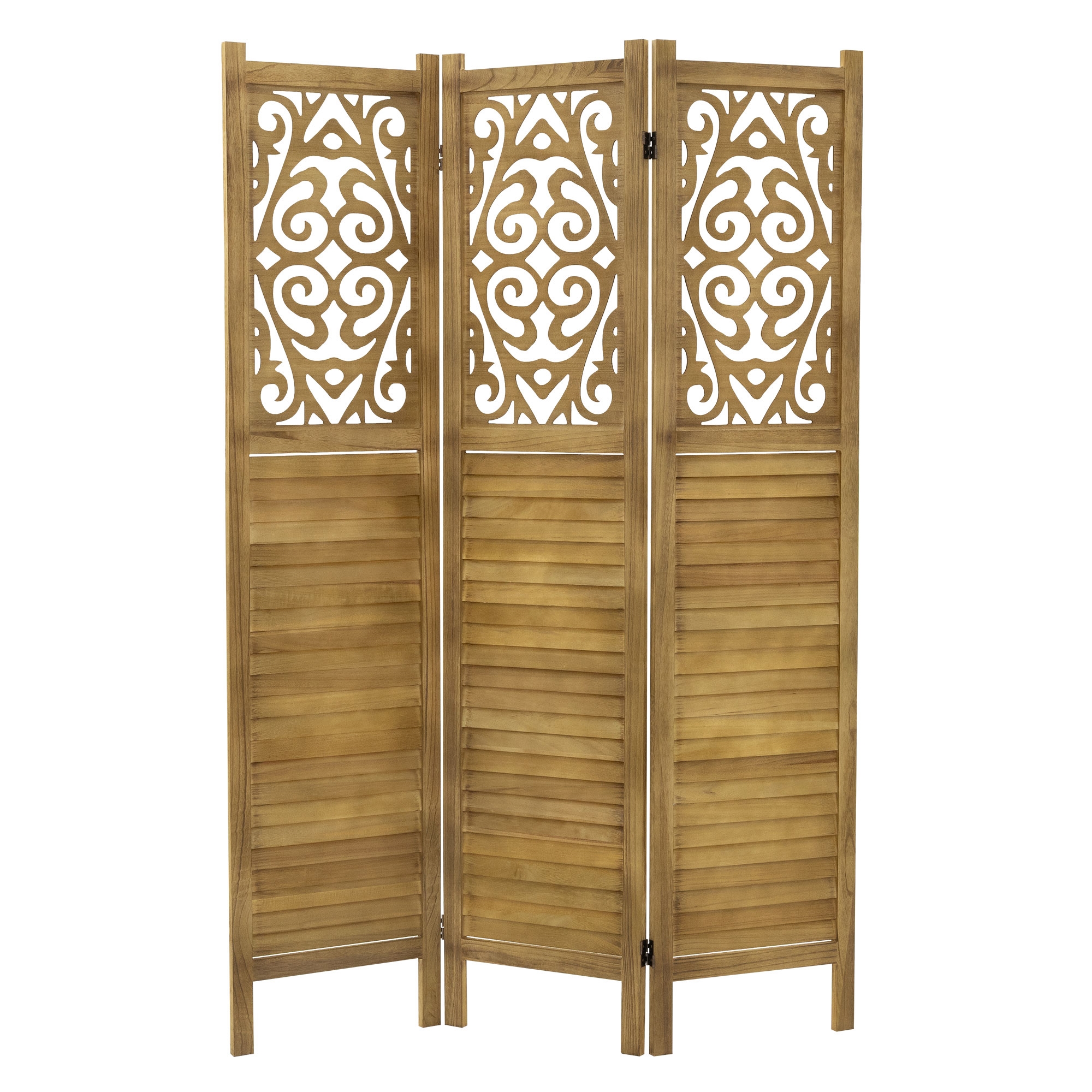 Image of Ml-design Room Divider 3-part, 170x121 Cm, Made Of Wood, Foldable Room Divider, Freestanding, Changing Room Privacy Screen, 3-panel Partition Wall, Standing Screen Privacy Wall Bedroom