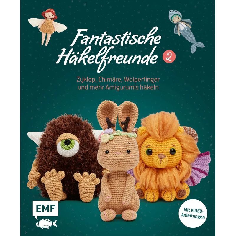 Image of Fantastic Crochet 2 - Paperback - Cyclops, Chimera, Wolpertinger And More Amigurumis To Crochet - Amigurumipatterns.net - 128 Pages - German - 2024 - Edition Michael Fischer - Ean 9783745919301