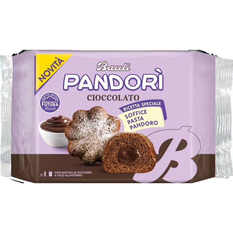 Image of Muffins With Liquid Filling (4 Pieces Per Pack) Pandori Cacao 150g - Bauli