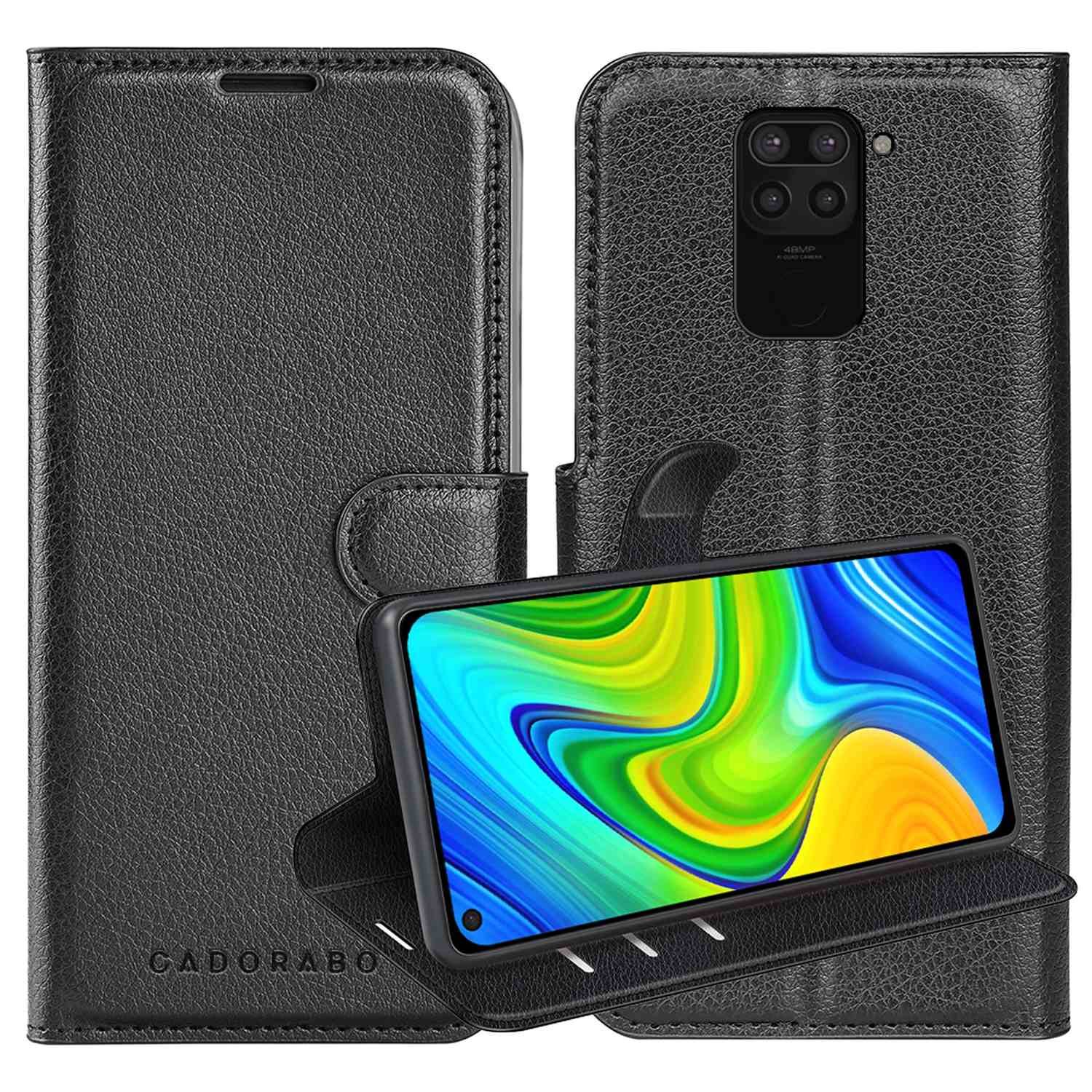 Compatible For Xiaomi Redmi Note 9 Case Protective Cover With Magnetic Closure, Stand Function And Card Slot Flip Case Cover Phone Case Book Bag