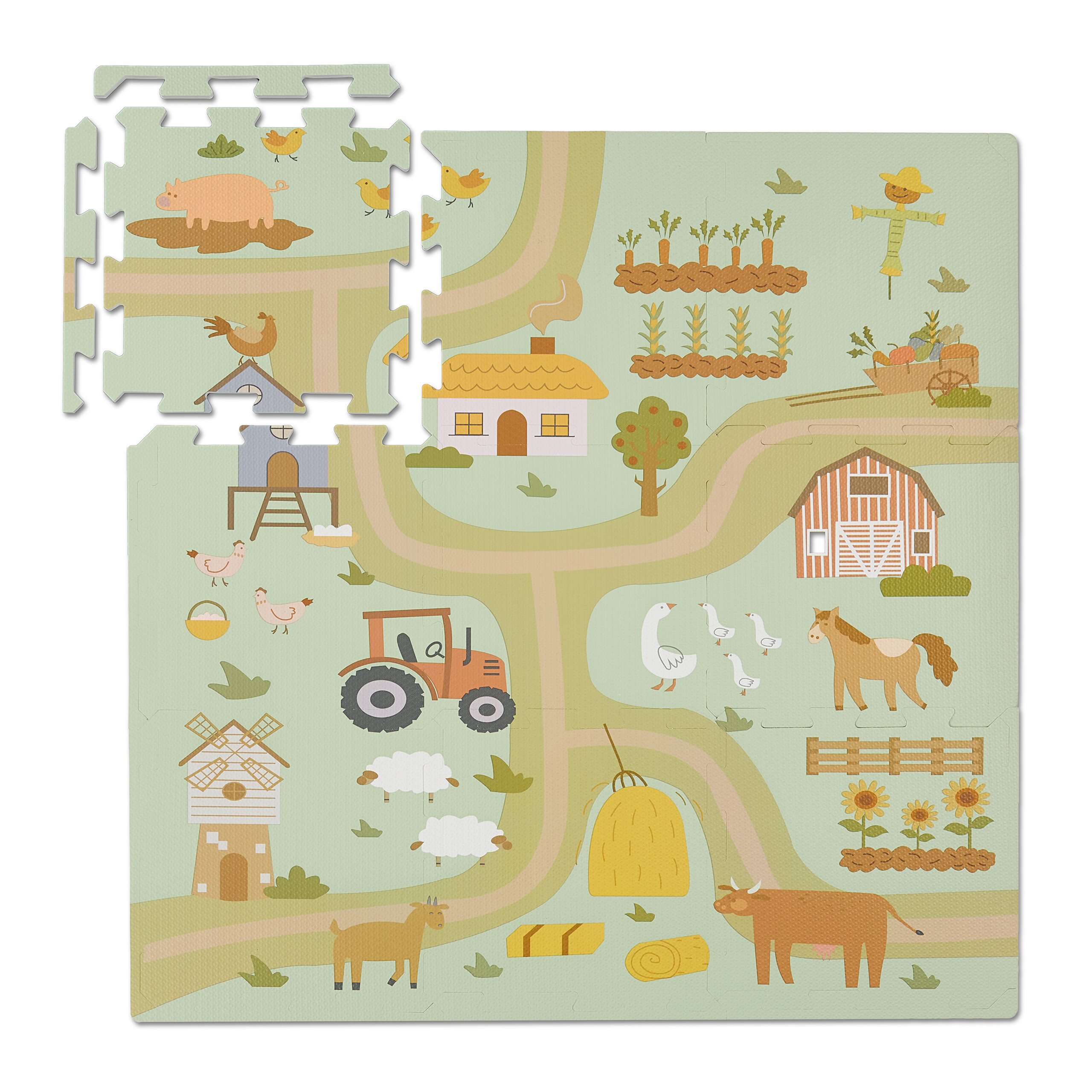 21-piece Puzzle Mat "farm"
