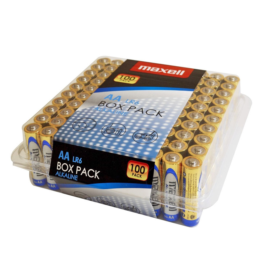 TEMU Maxell Batterie alkaline LR6 AA - Confezione da 100 pezzi - 790409