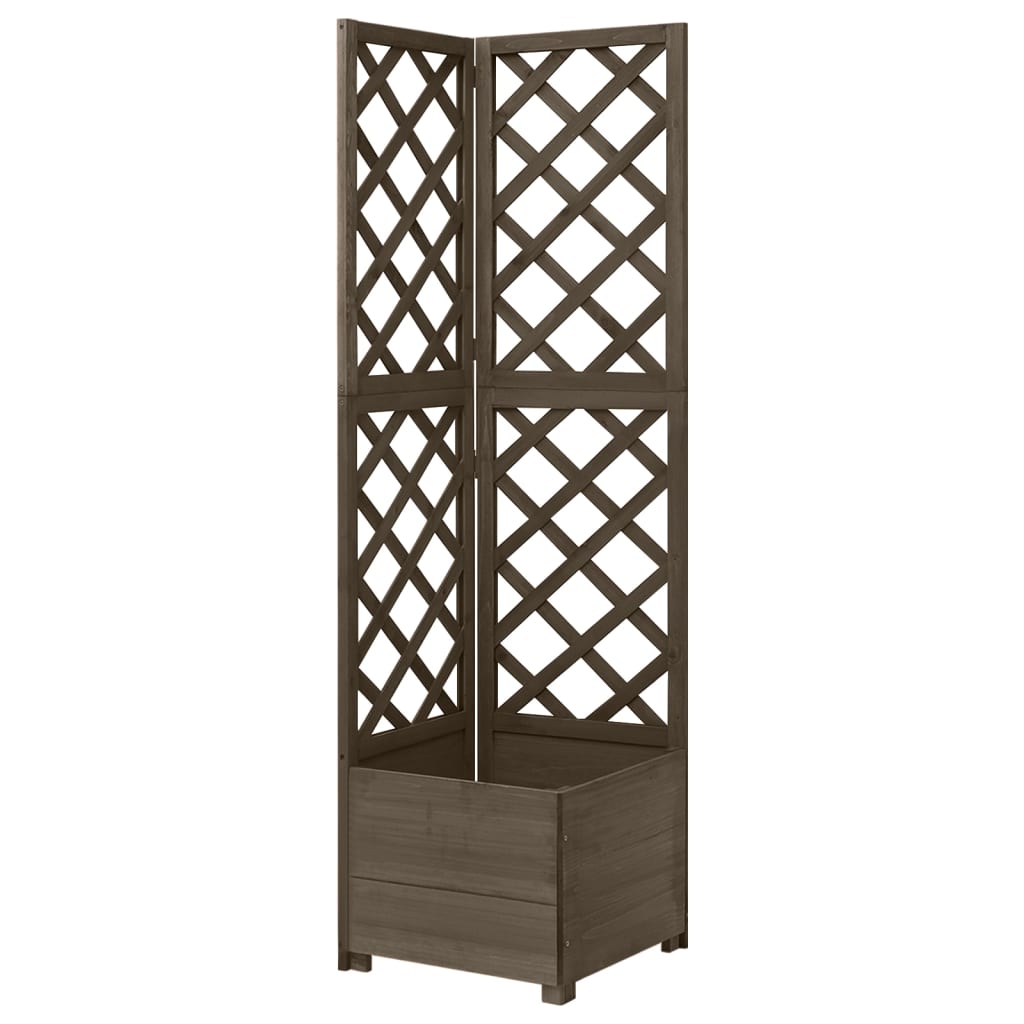 Vidaxl Garden Trellis, Plant Support Trellis With Planter Box, Corner Trellis, Plant Climbing Aid