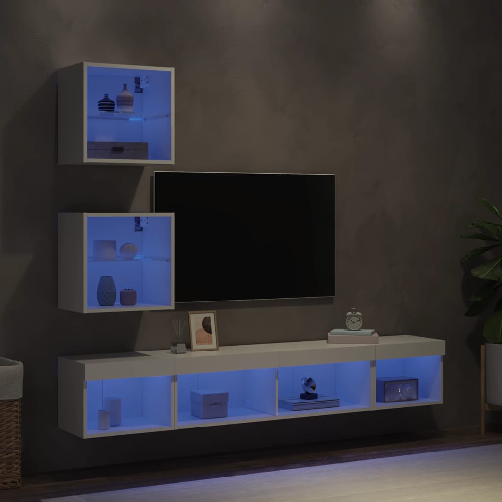 Image of Vidaxl Living Wall Living Walls Tv Furniture Living Wall Set Tv Cabinet Tv Wall Cabinet Tv Cabinet Wall Mounting Tv Floating Cabinet Tv Hanging Cabinet Tv Shelf