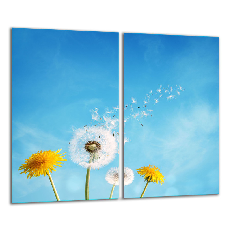 Glass Board For Cutting 2x 30x52 Flowers