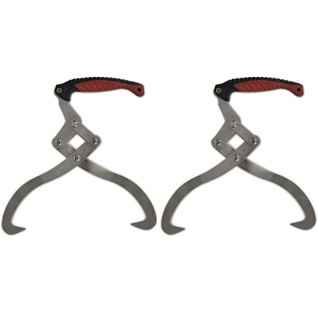 Image of 2x Hand Clamp 30cm Packing Pliers Wood Grabber Hand Lifting Hook Wood Tongs