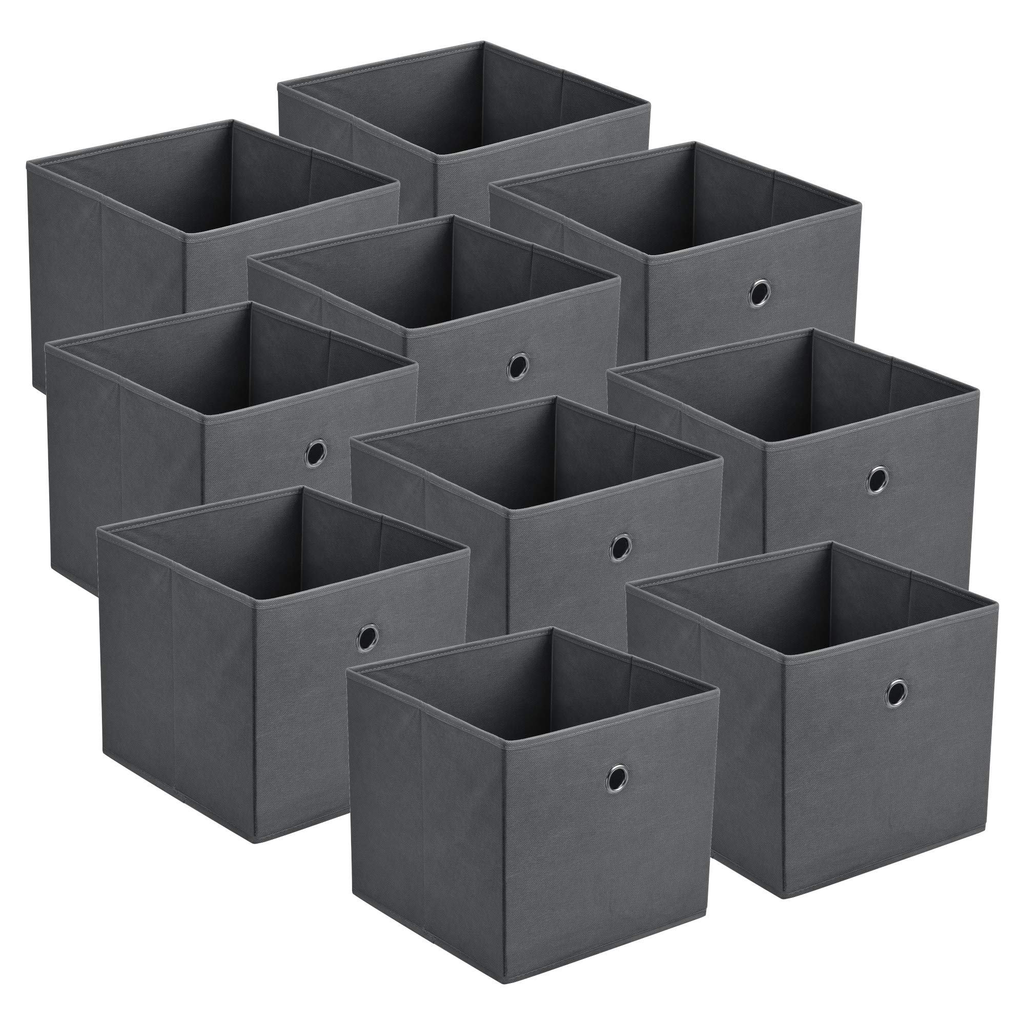 TEMU 10pcs Set Folding Storage Box 30x30x28 Cm Collapsible Box Organizer Velvet Fabric