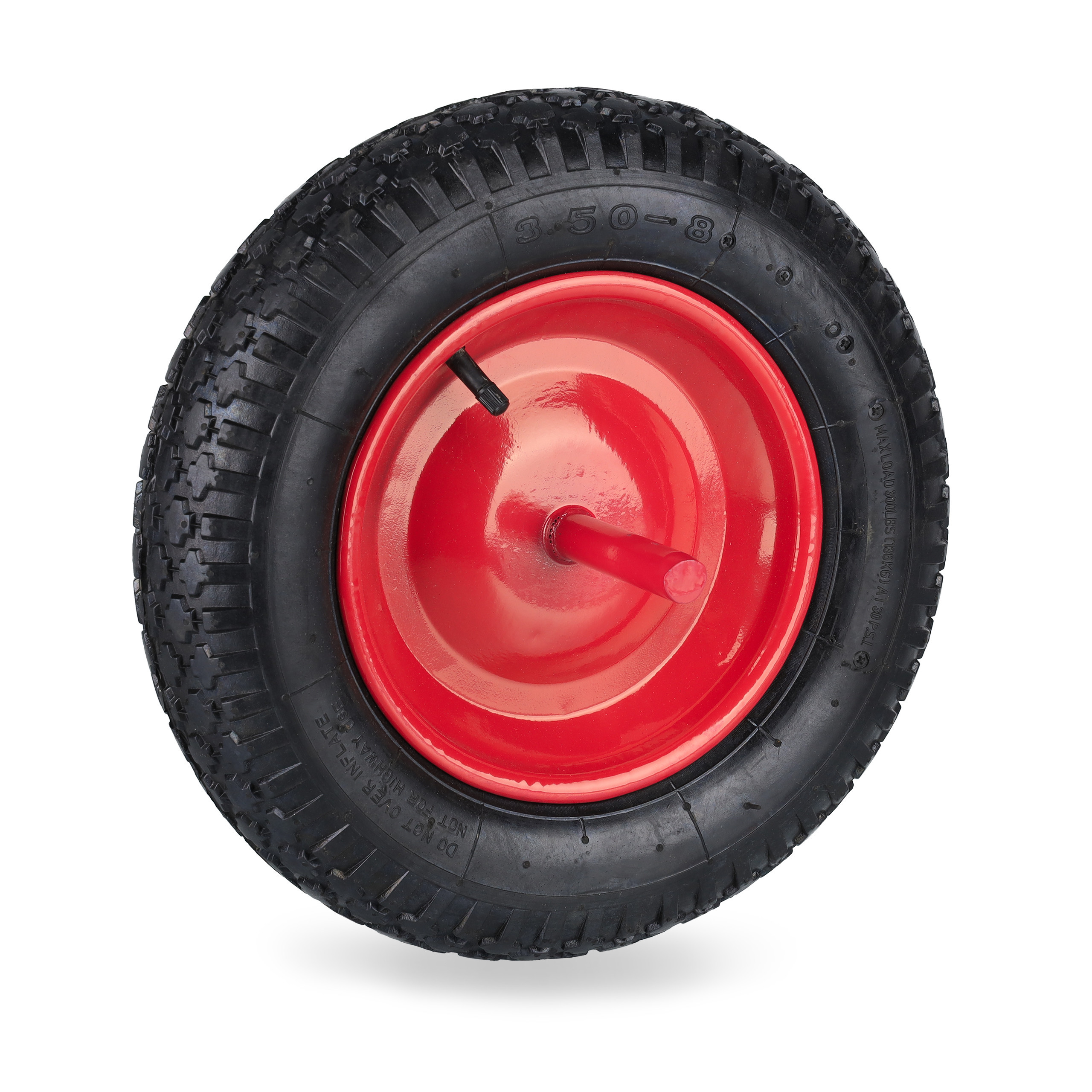 Wheelbarrow Tire In Black/red - 3.50-8