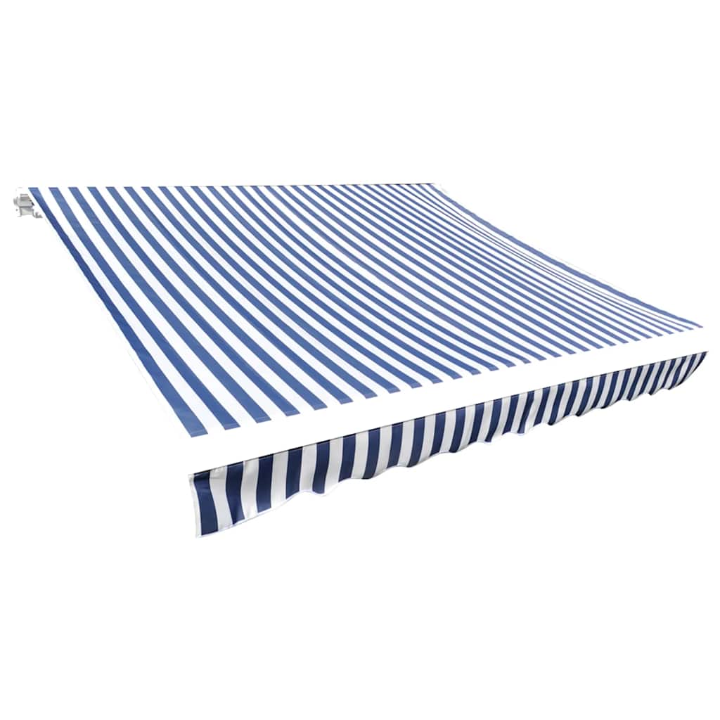 Image of Replacement Fabric For Awning Sunshade, Awning Canvas In Blue And White, 500x300 Cm Sailcloth