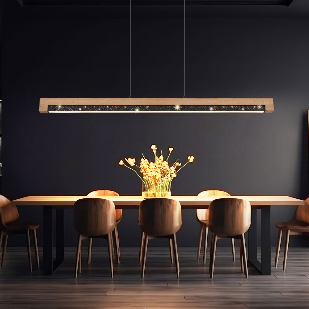 Image of Pendant Light Hanging Lamp Wooden Lamp Dining Table Lamp Living Room Lamp Kitchen Lamp, Metal Aluminum Wood Plastic , 1x Led 24w 580lm 3000k Warm White, Cm