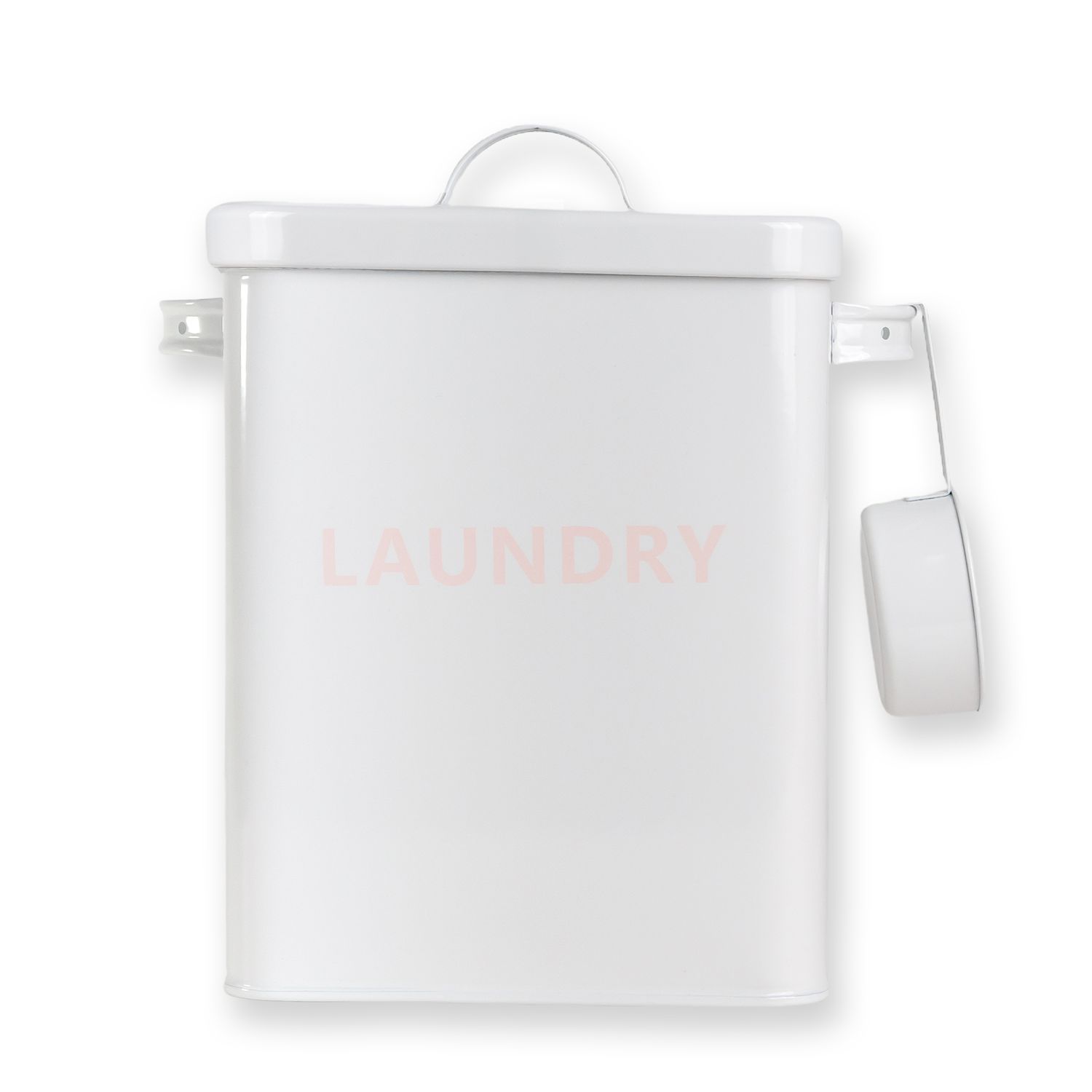 Laundry Detergent Box With Lid And Measuring Spoon 5.7 Liter Metal Storage Box For Laundry Detergent With Scoop Laundry Dose Lid Powder Container Box