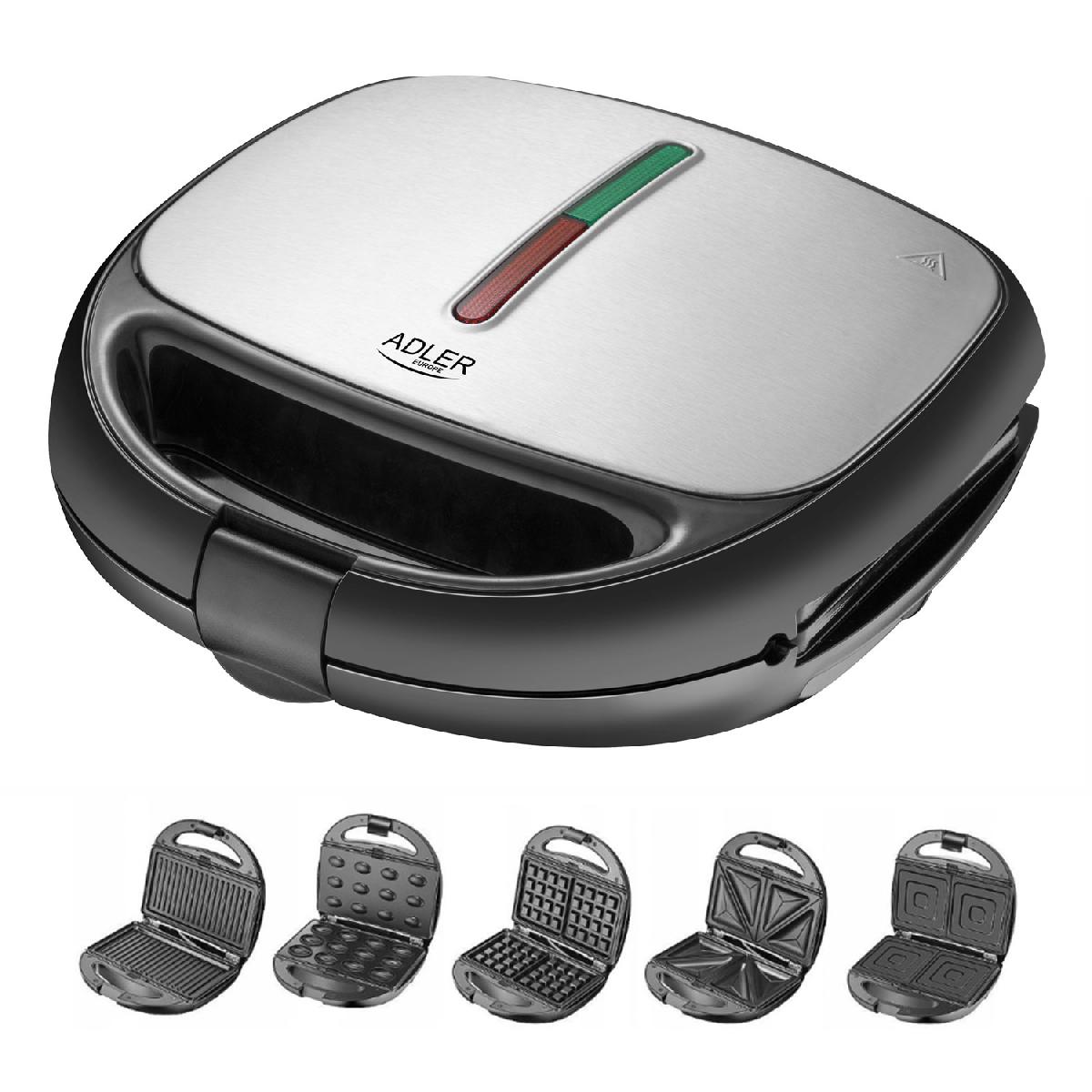 E-shop Adler Sandwichmaker Kontaktgrill Waffeleisen Nuss-Maker AD 3040
