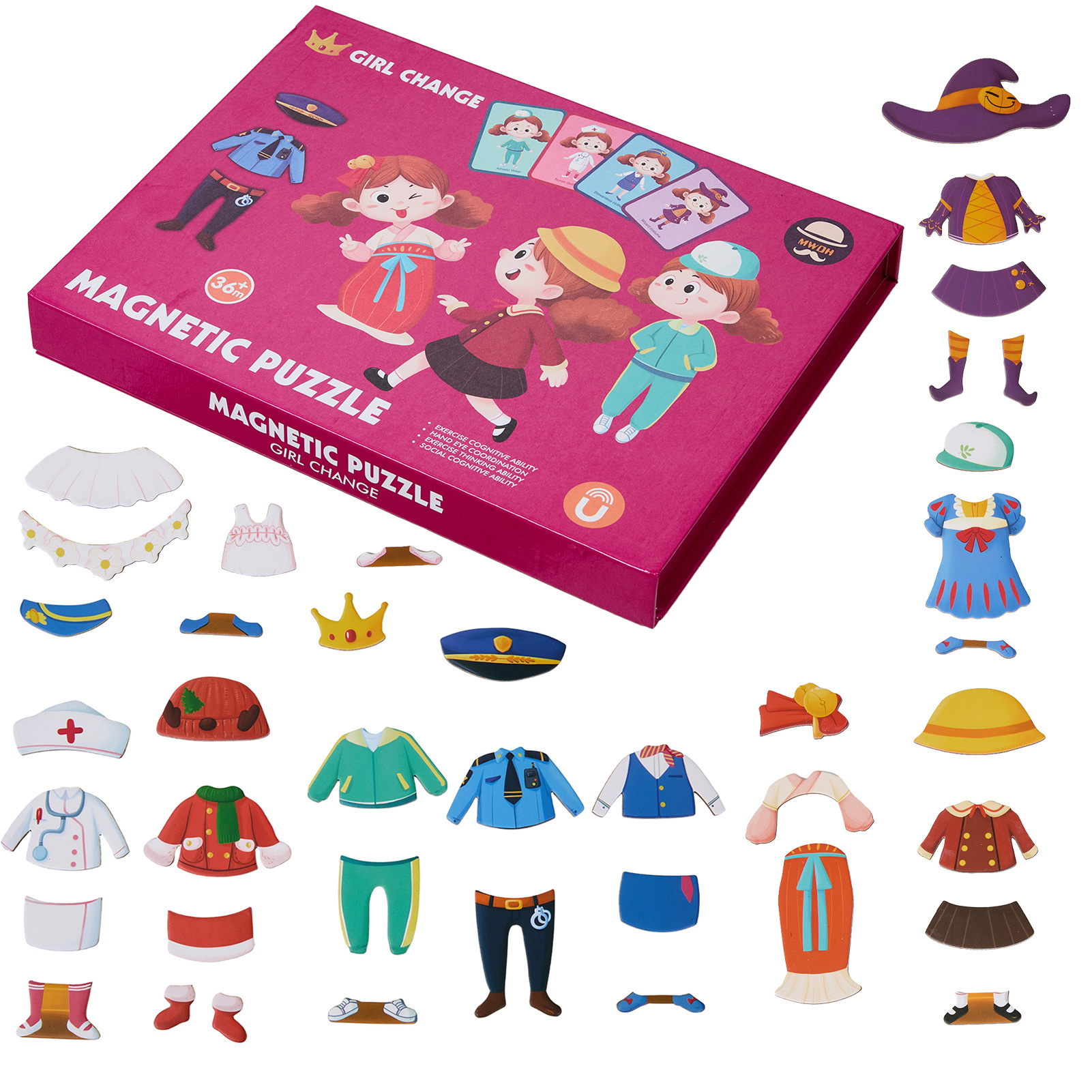Dress-Up Themed Magnetic Puzzle Gift Box Set