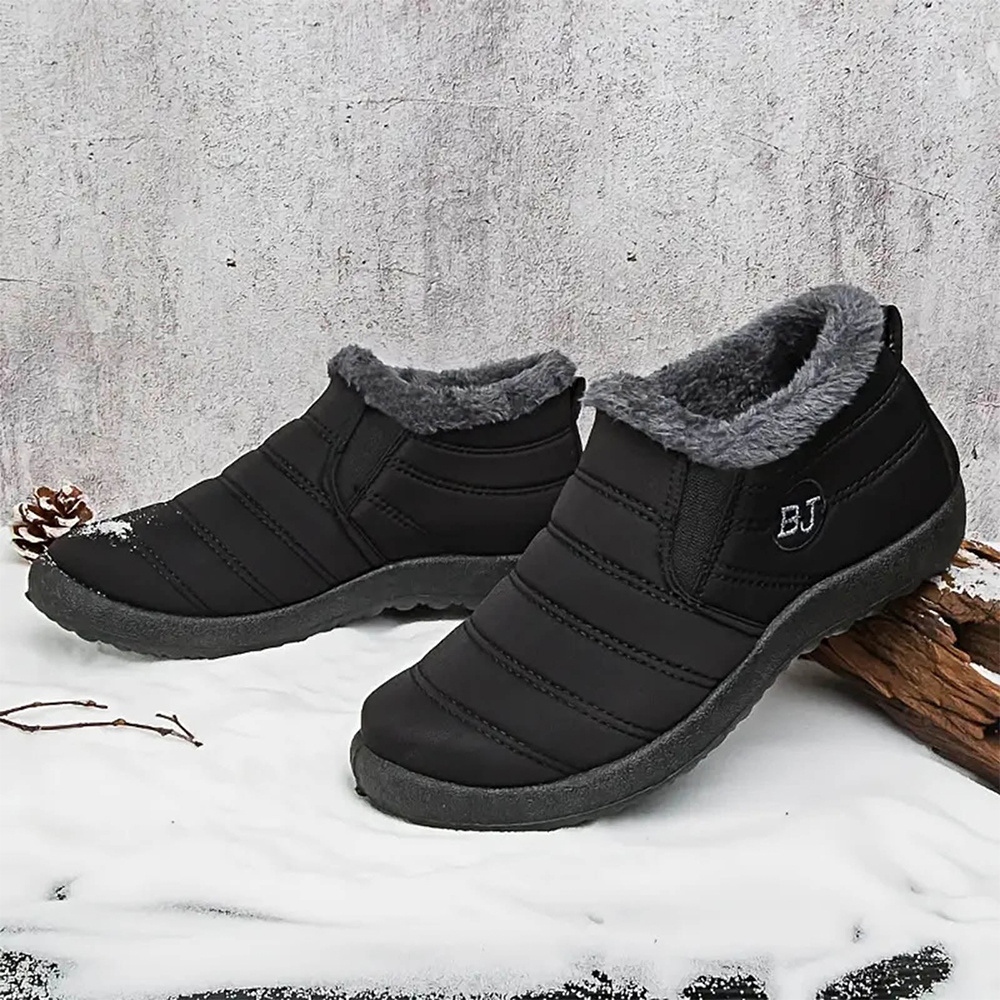 TEMU Women's Everyday Casual Sneakers, Solid Color Minimalistic Style, With Thick Warm Lining. Durable Rubber Sole, Rounded Toe For Without . Easy To