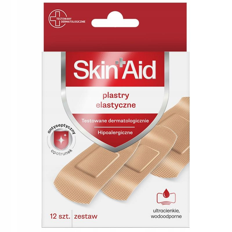 SKIN AID Elastični flasteri s hlorheksidinom Paso-Trading 12 kom