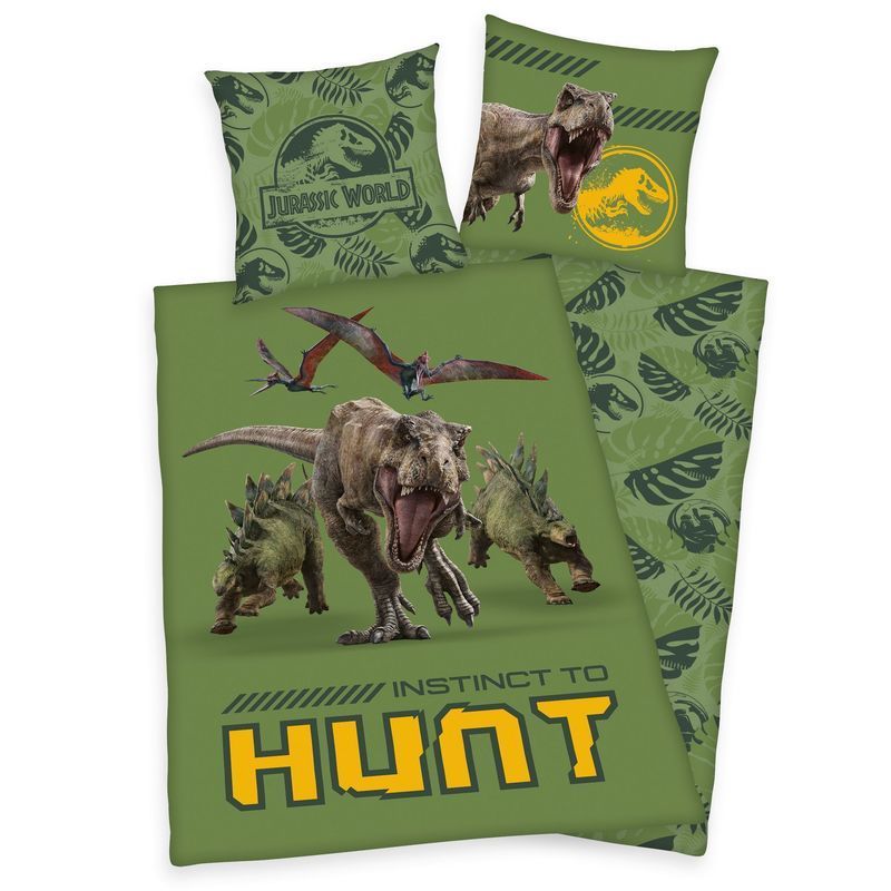 Dinosaur Reversible Bedding Set, 80 X 80 Cm + 135 X 200 Cm