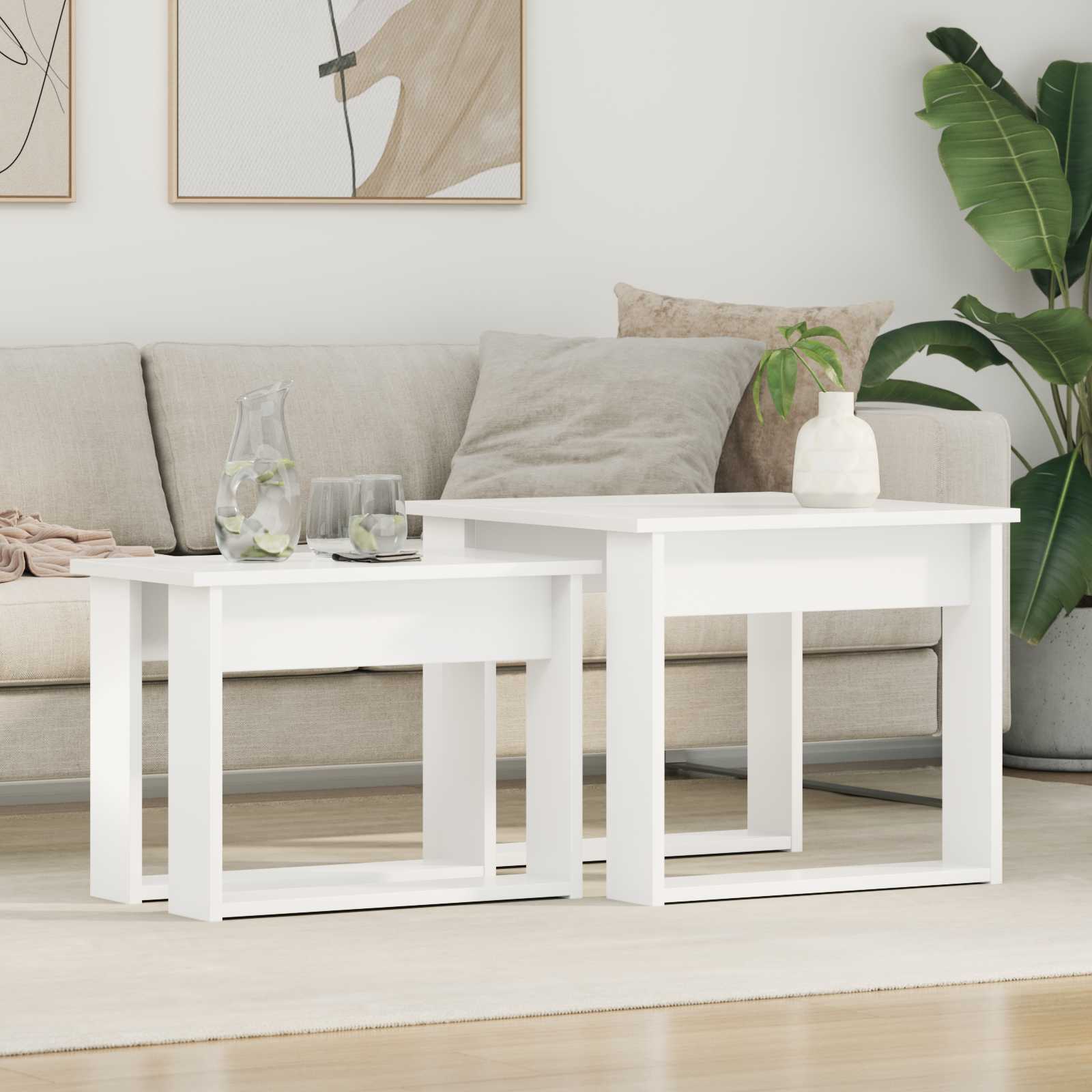 Image of Coffee Table Set, 2 Pcs, 50 X 52 X 42 Cm - Color Of