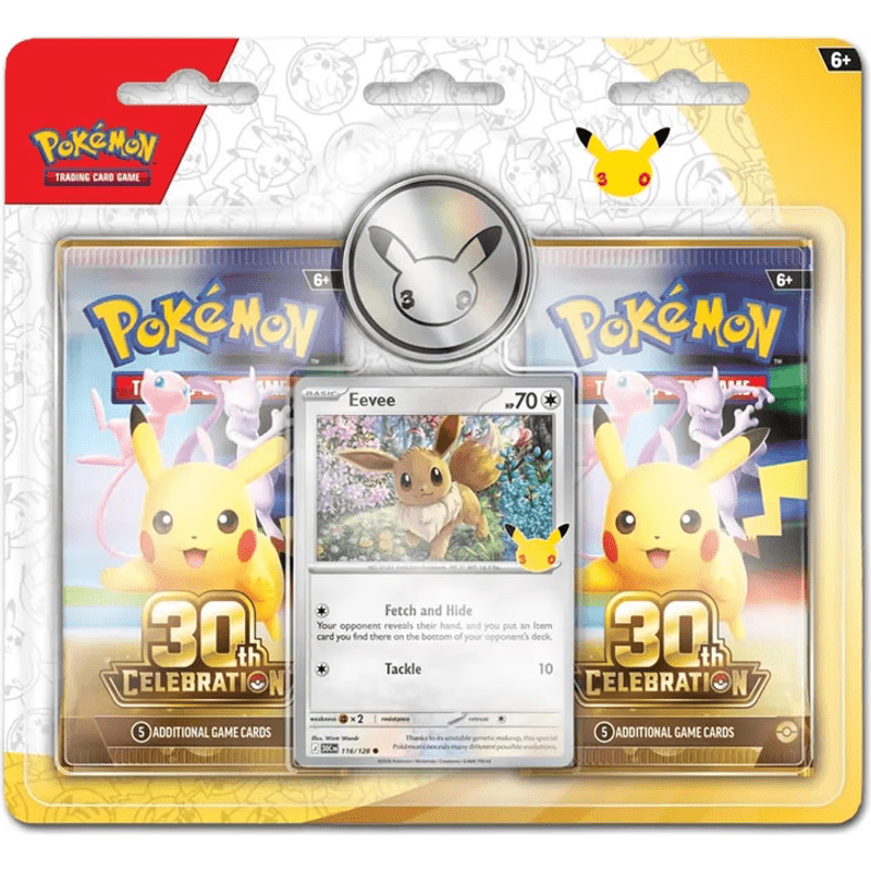 TEMU TCG 30th Celebration 2-Pack Blister – Eevee – Englisch