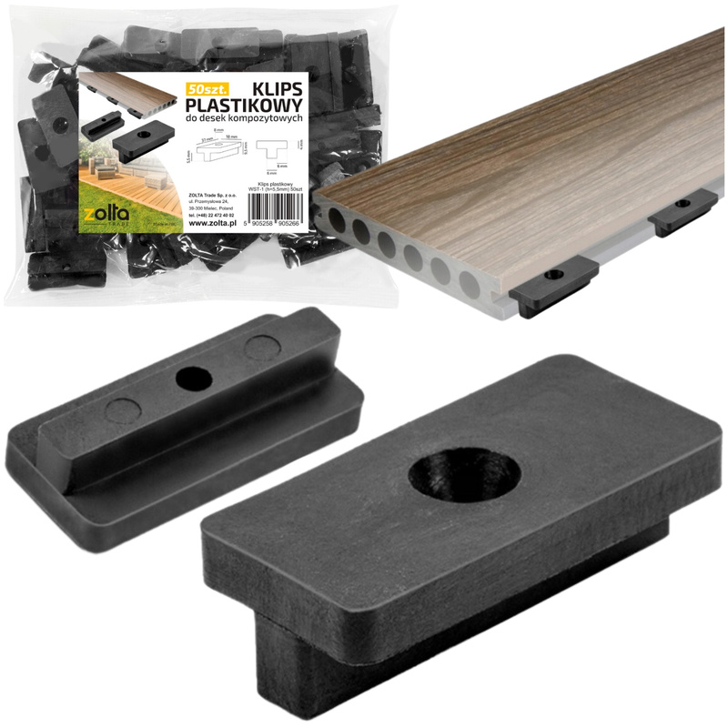 Plastic Hidden Mounting Clips For Composite Deck Boards