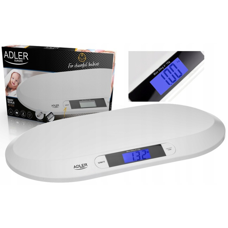 TEMU Mon pèse-bébé électronique jusqu'à 20 , pèse-bébé moderne avec fonction de tarage, LCD rétroéclairé, haute de pesée jusqu'à 10 , fonction
