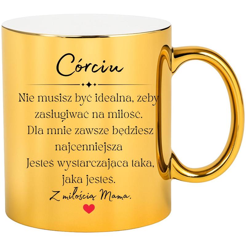 Golden Mug For Daughter With Beautiful Text: "you Have To " – A Gift From Mom For Mother’s Day, Graduation, Birthday,…: retailer-supplied image