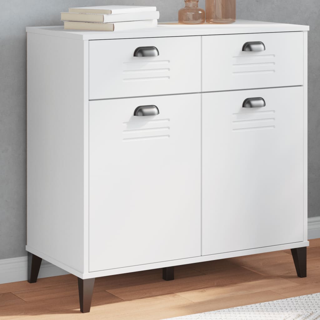 Vidaxl Blanc Buffet Buffets Meuble De Rangement