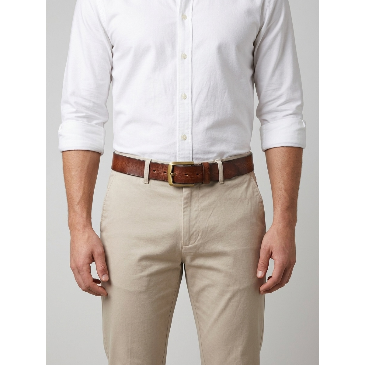 Men's Textured Heritage Belt Full Grain Leather
