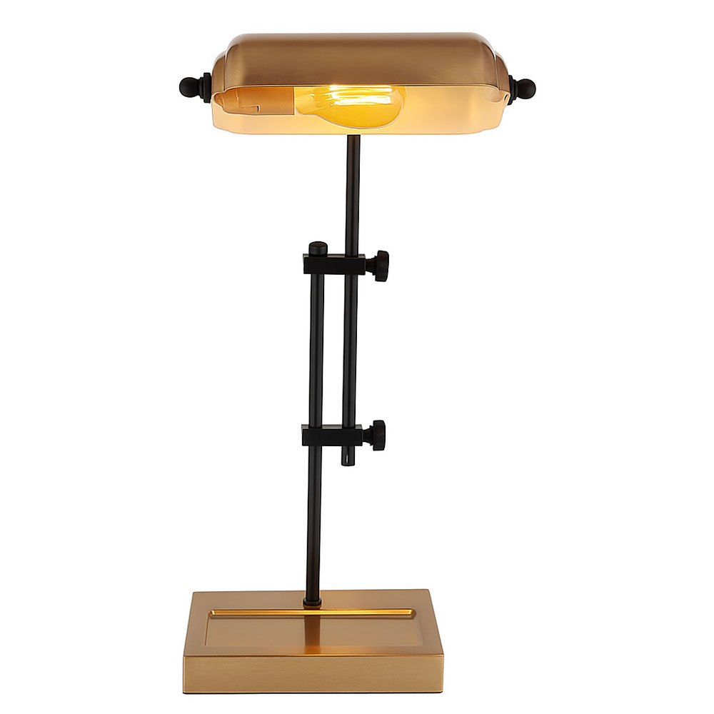 Image of Led Table Lamp Reading Lamp Bedroom Lamp Living Room Lamp Lamp, Golden-colored Metal Black, E27 Led Warm White, H 50 Cm