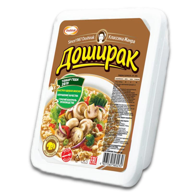 Image of Doschirak Bowl Noodles Instant Noodle Soup With Mushroom Flavor 90g