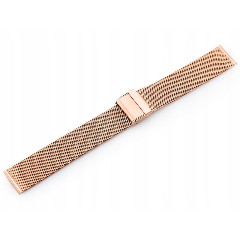 Elegant Rosegold 20mm Stainless Steel Mesh Watch Band - PVD Coated, Adjustable Clasp for Comfortable Wear, Includes 2 Spring Bars for Effortless Attachment - Personalize Your Timepiece