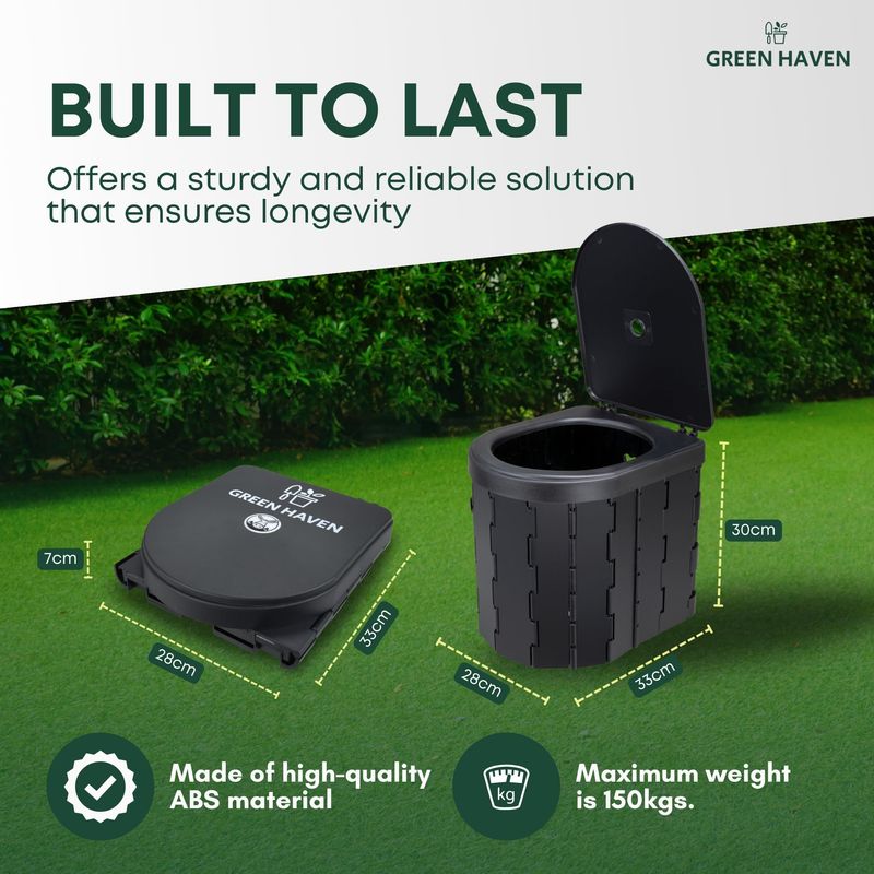 Portable Camping Toilet with Removable Inner Bucket