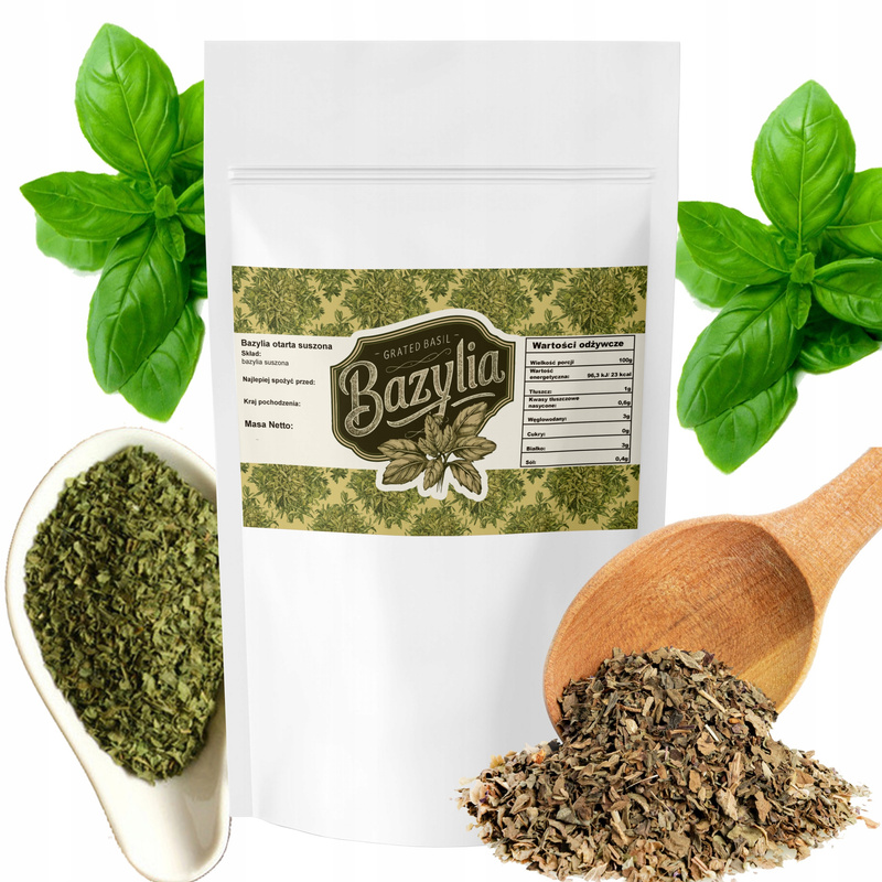 TEMU Natural Dried Basil For Italian Dishes, Salads, Sauces, And Pizza – 50g