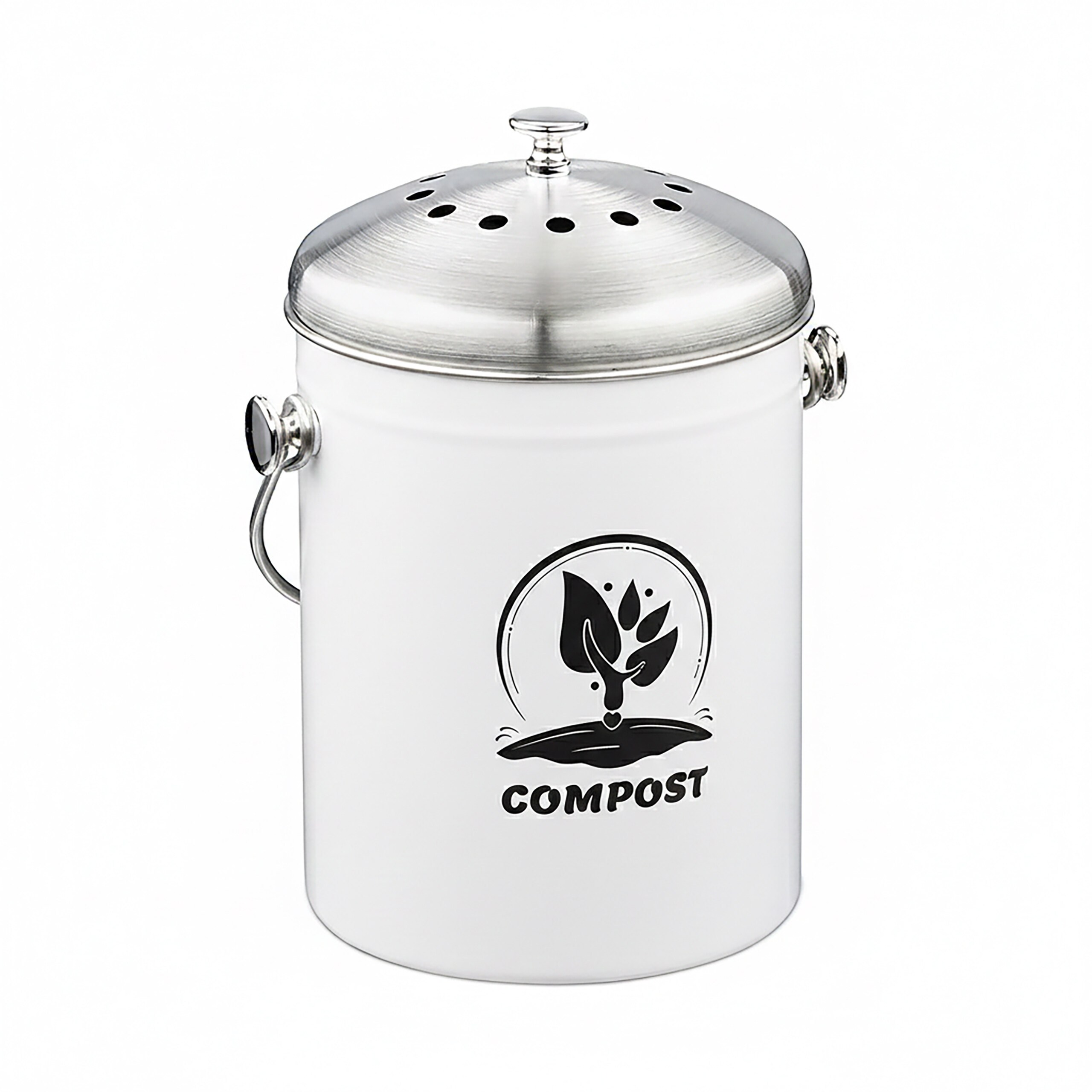 Compost Bin In White - 5