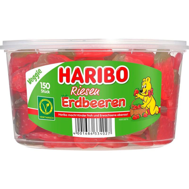 Haribo Giant Strawberries 150pcs 1350g