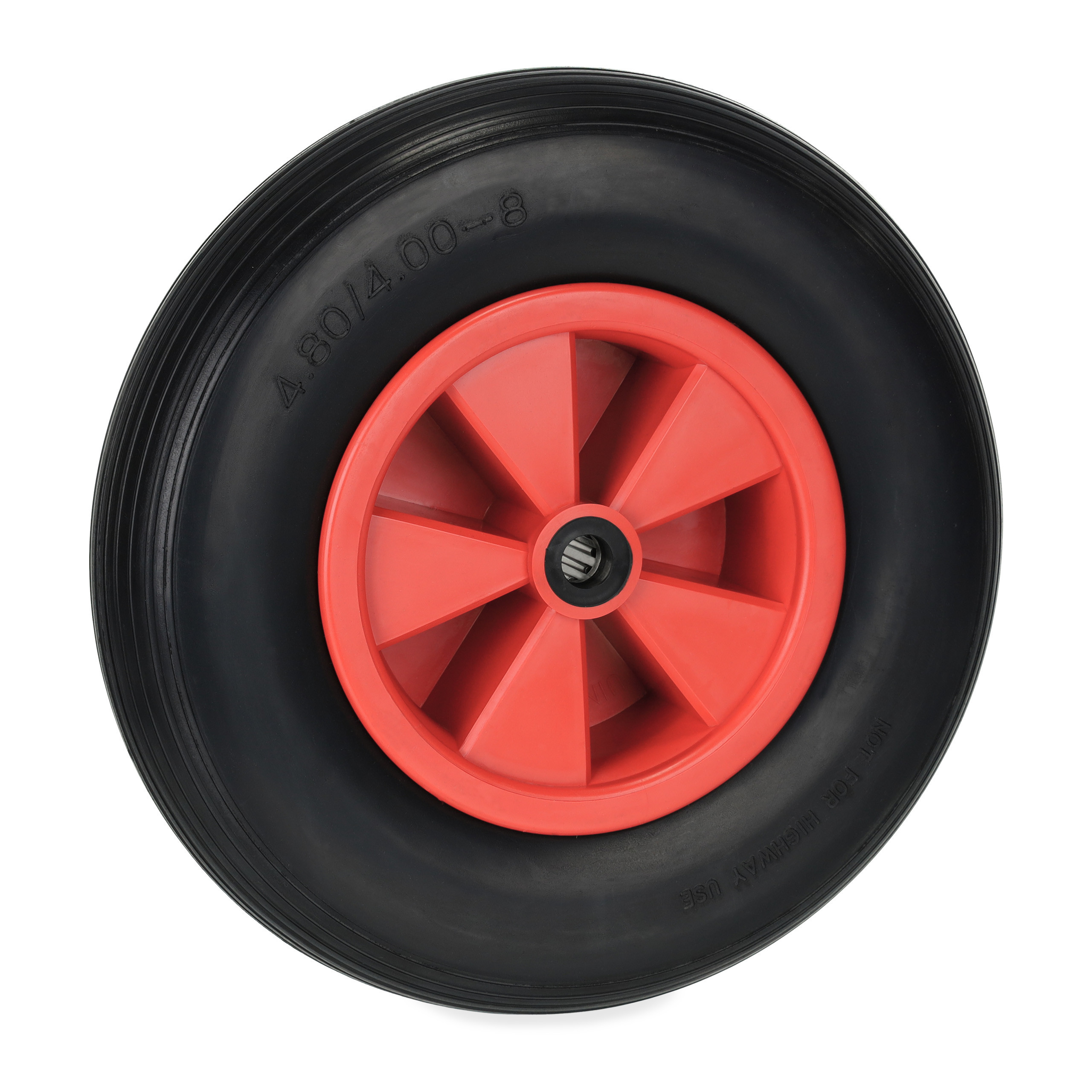 Handcart Wheel In Black/red - 4.80/4.00-8