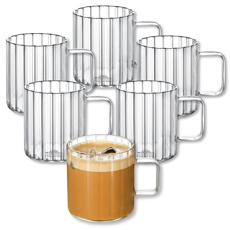 termoglas med handtag set om 6 300 ml räfflade - Temu Sweden