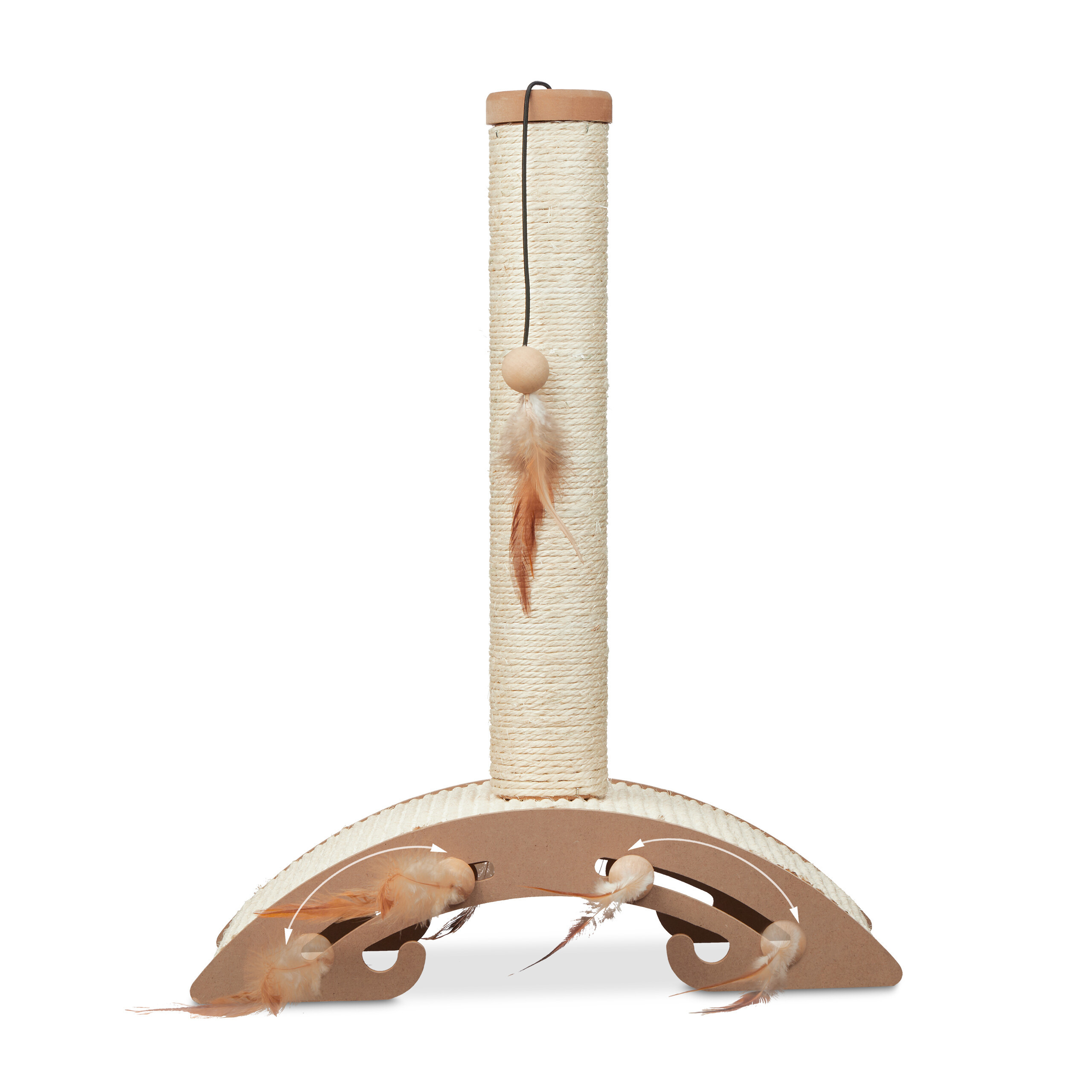 Brown Scratching Post 42x52x22 cm for Indoor Cats
