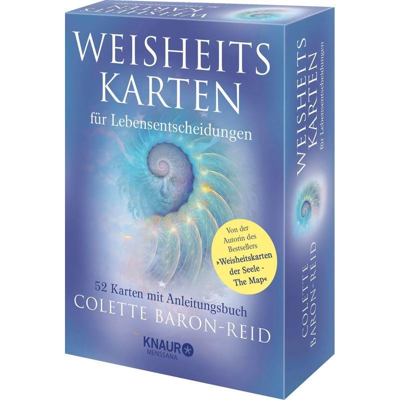 Image of Wisdom Cards For Life Decisions - Paperback - 52 Cards With Instruction Book - Colette Baron Reid - 240 Pages - German - 2016 - Knaur Menssana Hc - Ean 9783426657942