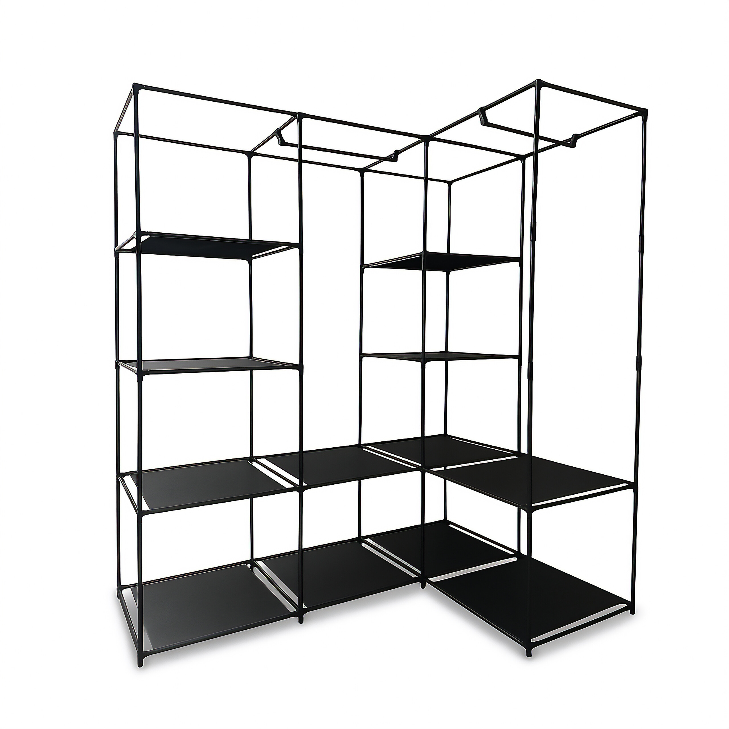 Corner Cabinet In Black - (w)86 X (h)170 X (d)130 Cm