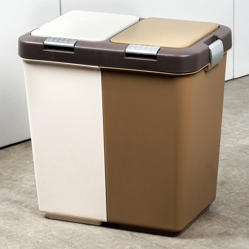 Plastic Waste Sorting Bin With A Capacity Of 2x10