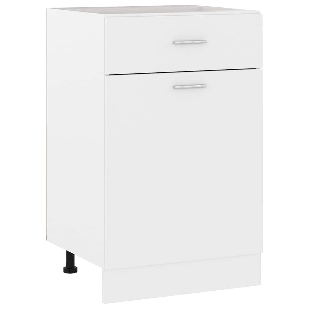 Image of Base Cabinet 80x46x81.5 Cm, White, Wood, Bathroom & Kitchen Cabinet, Under-sink Cabinet, Wall-mountable