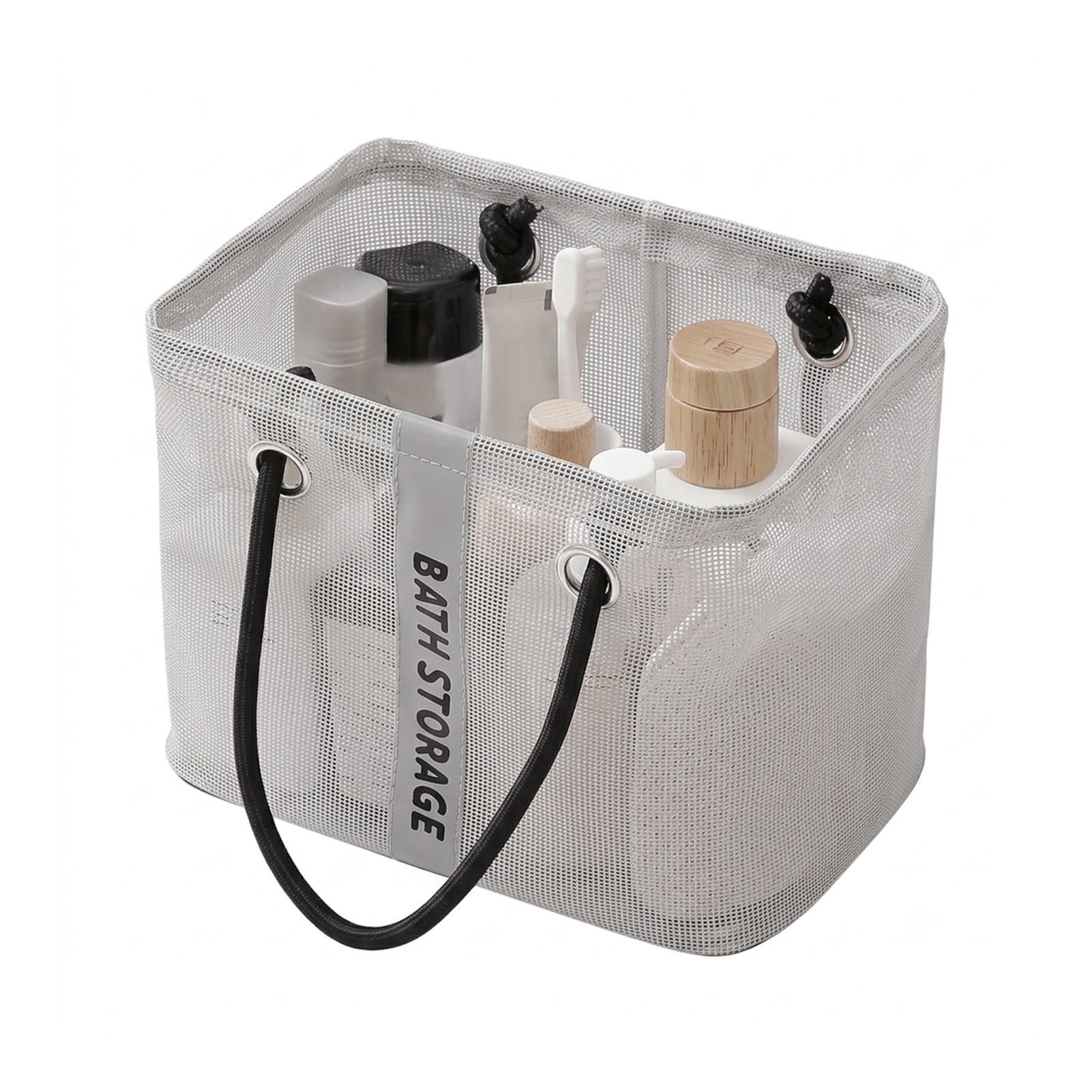Portable Drainable Shower Basket, Mesh Shower Caddy Organizer