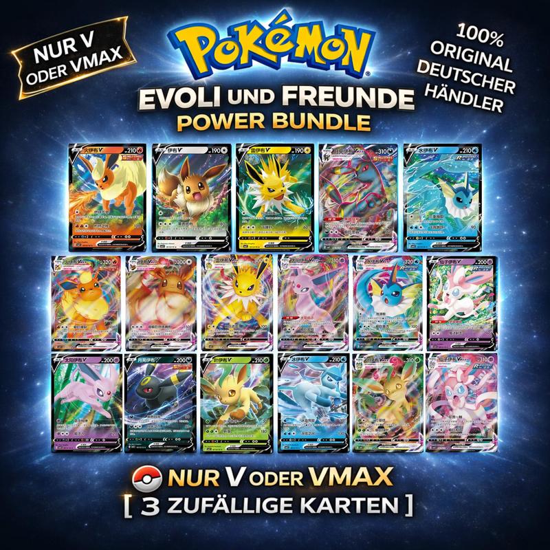 E-shop Pokémon & FREUNDE POWER BUNDLE - 3x V ODER KARTEN ALLE MÖGLICH!