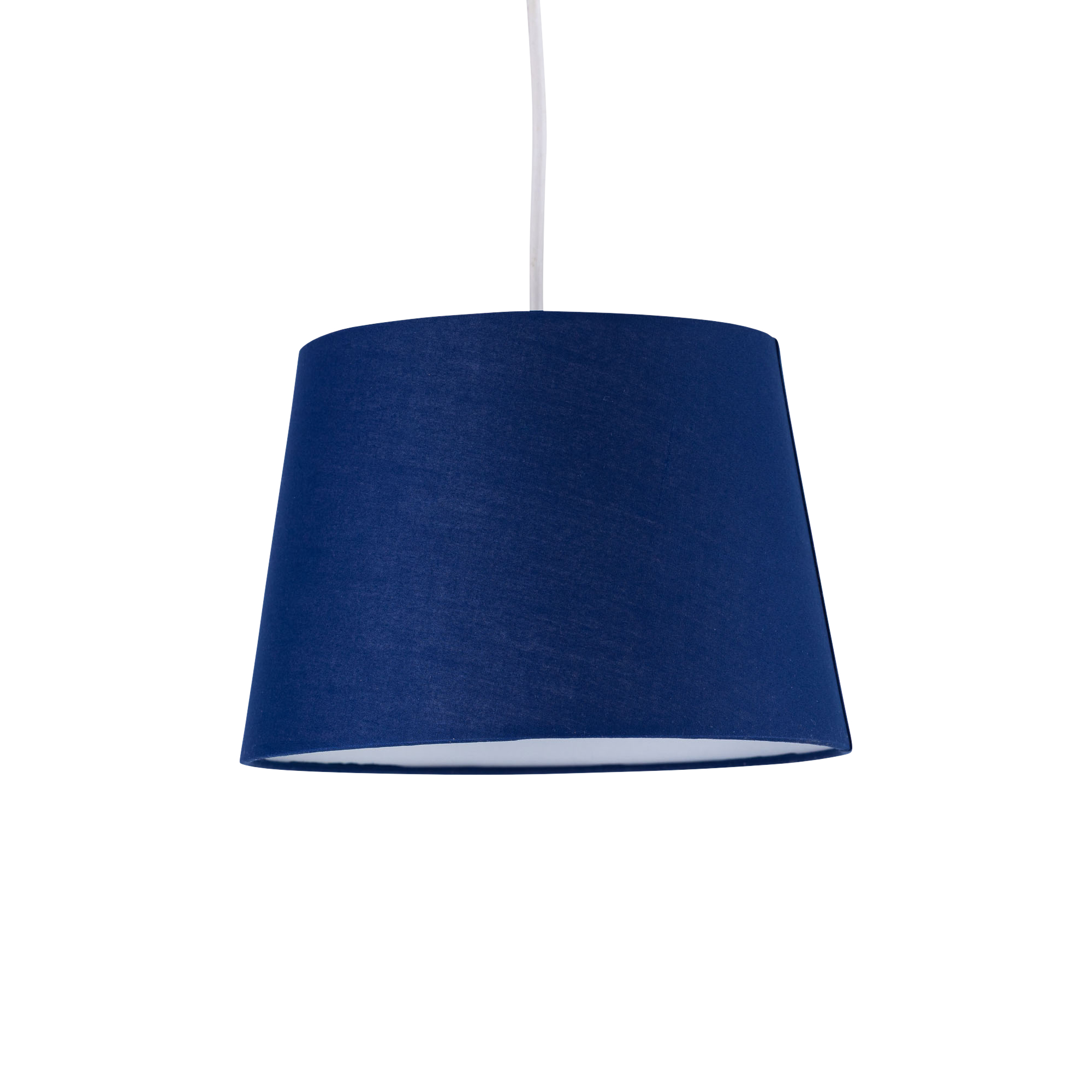 First Choice Lighting Navy Blue Cotton 23cm Tapered Cylinder Pendant or Lamp Shade