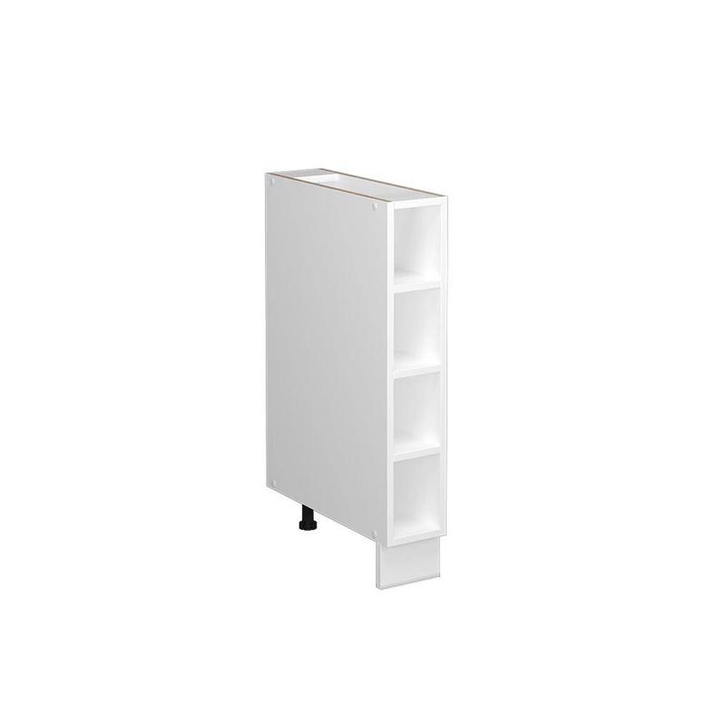 Image of Fame-line White Kitchen Shelf, 15 Cm, Without Worktop, Open Kitchen Cabinet, Base Cabinet, Kitchen Furniture, 16 Mm Particle Board