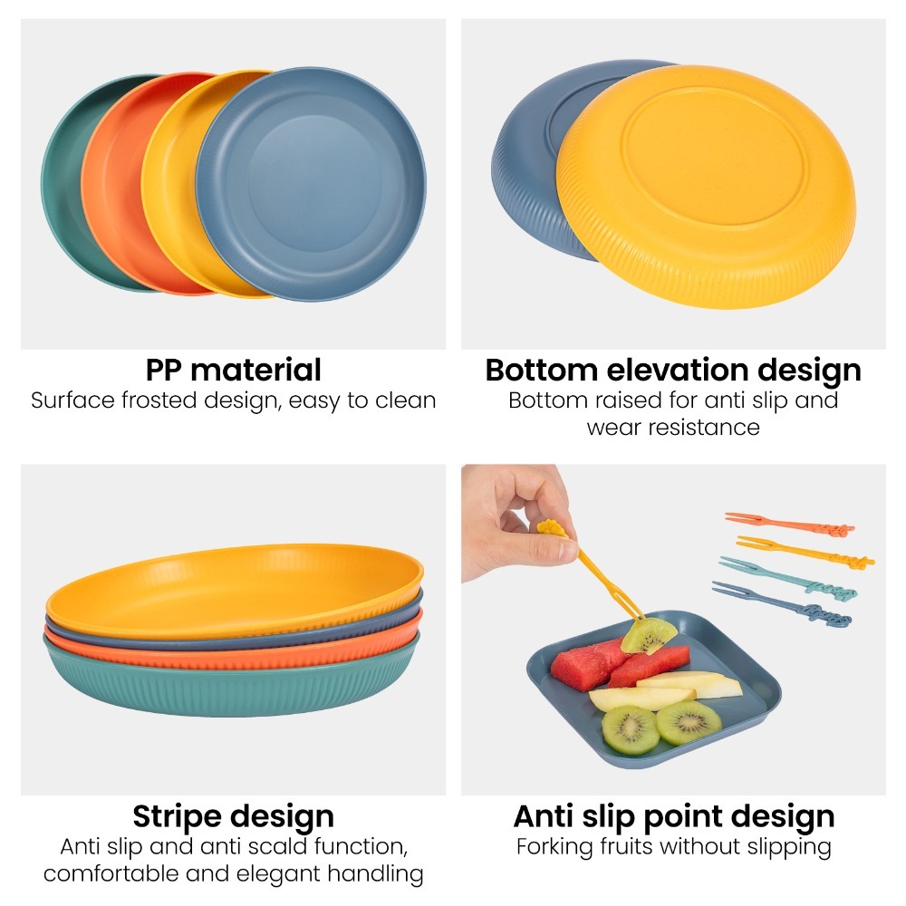 52-Piece Colorful Kitchen Supplies Set for Camping & Parties