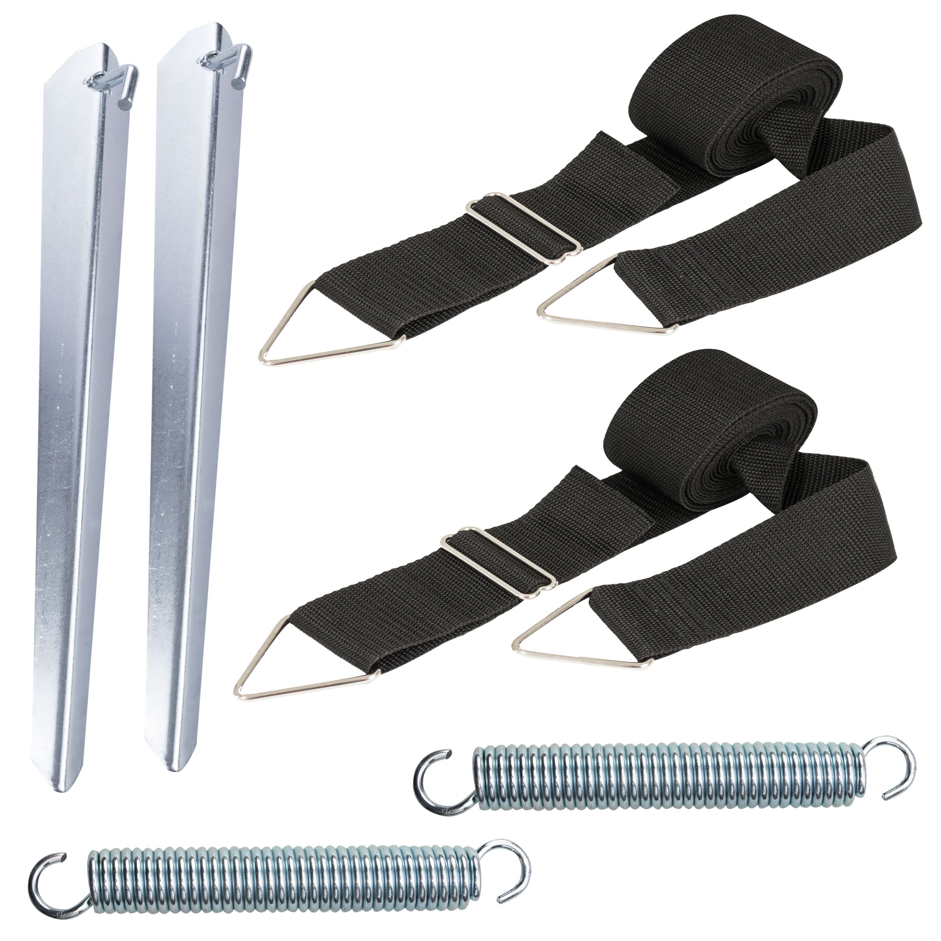 Image of Storm Straps Set, 2x3.5 M Tension Straps With Tensioner Pegs, Storm Protection Kit, Awning Tent Accessories, Camping Anchors, Storm Tensioning System