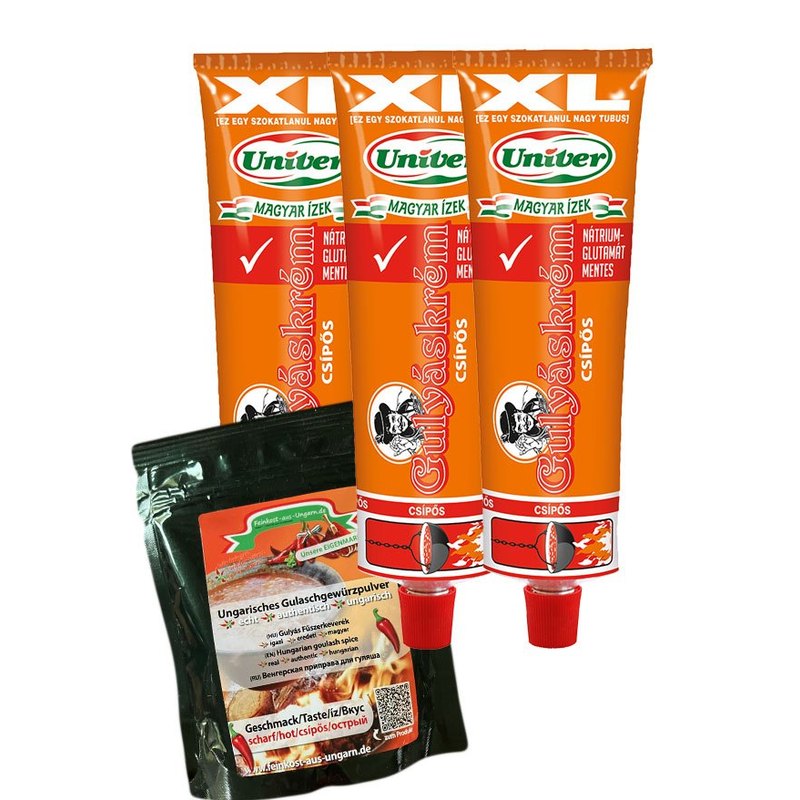Image of Xl Hot Goulash Cream - Set 3 X 240g Hungarian Goulash Cream And Spice Free