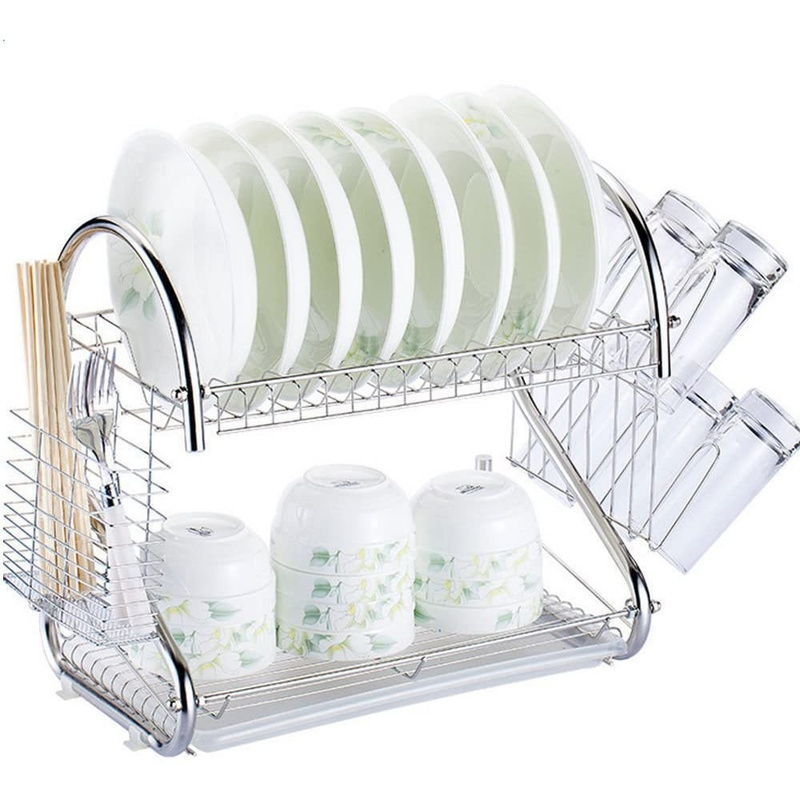 TEMU Dish Dryer Large Chrome Plated Drainer