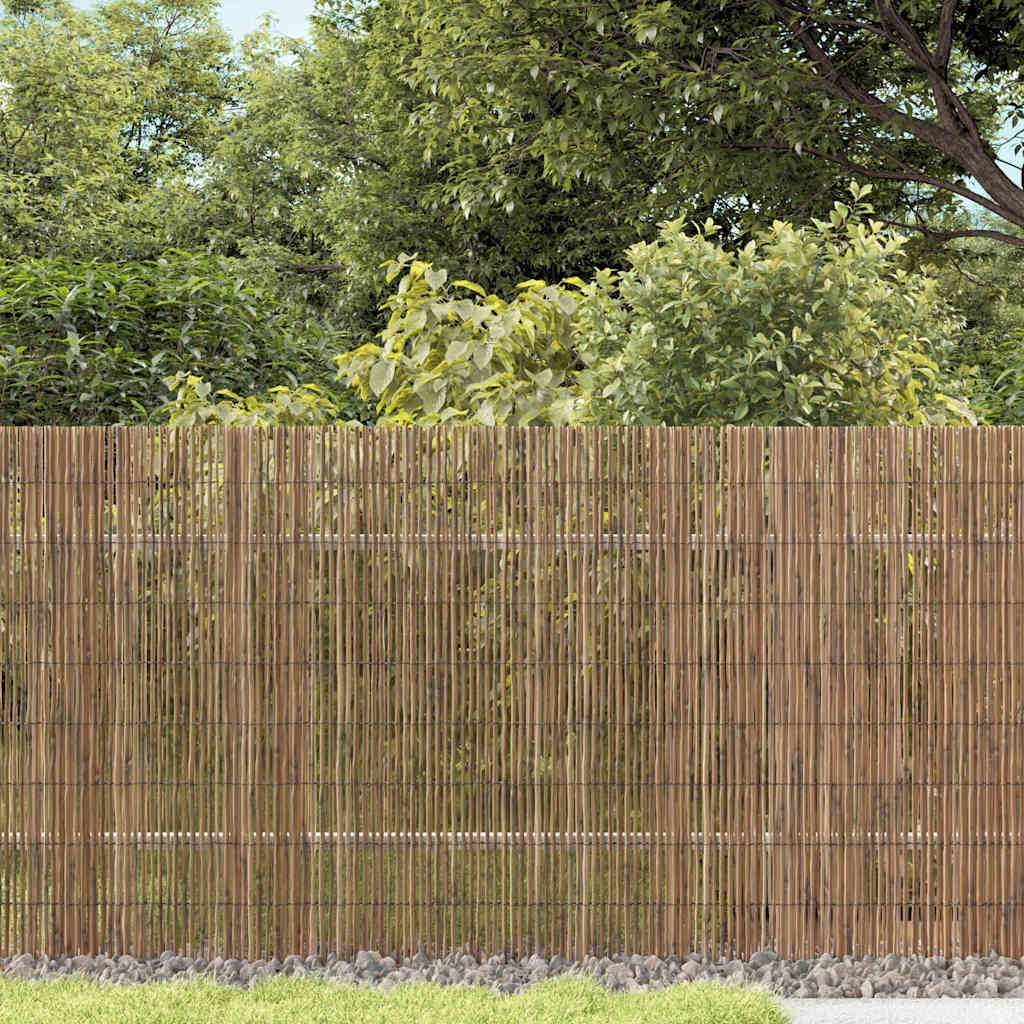 Image of Vidaxl Natural Reed Fence 500 X 140 Cm, Modern, Rectangular, Weatherproof, Foldable Reed Fence, Outdoor Privacy Screen, Barrier, Beige Privacy Fence